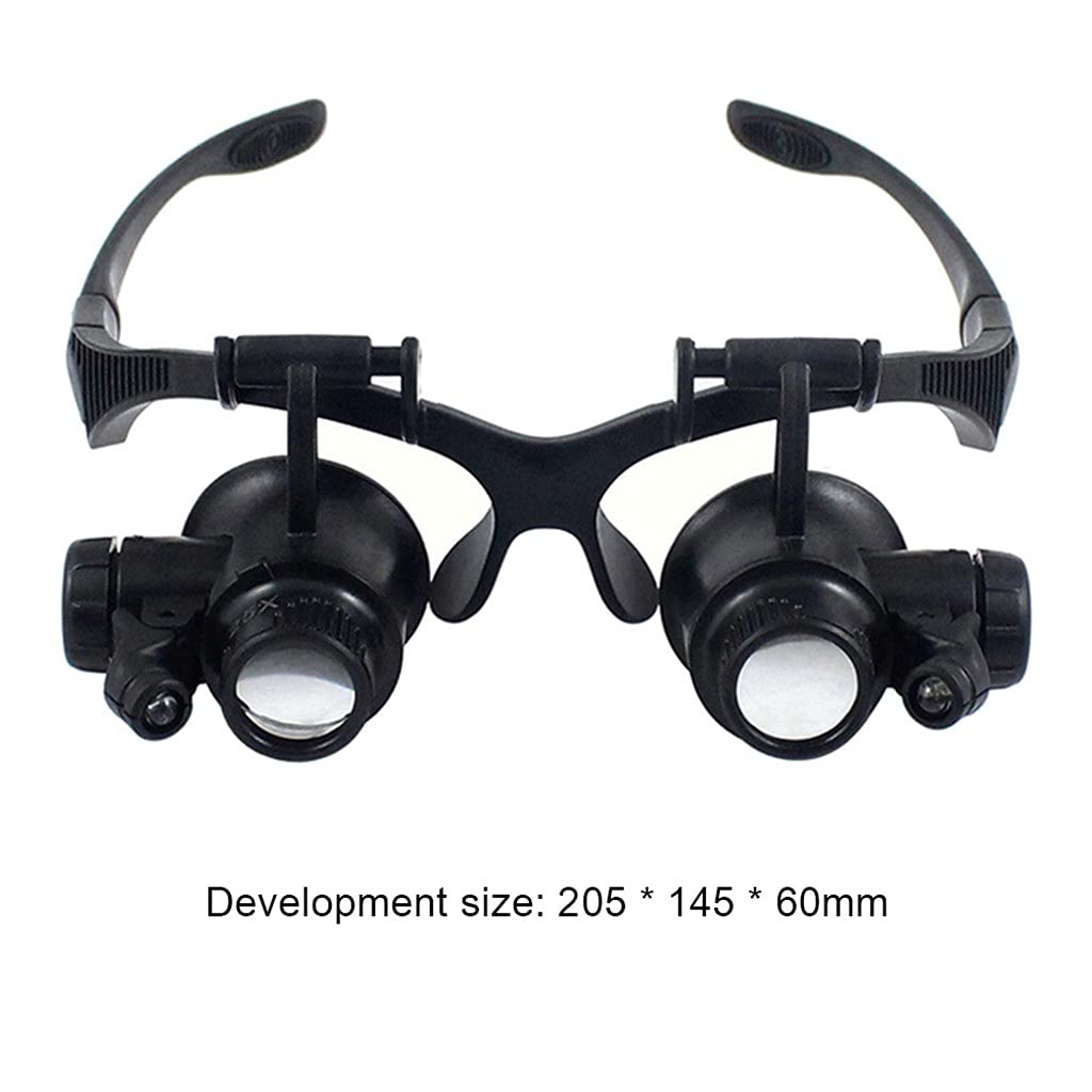 Gafas de Aumento con Diadema de observación y Lupa Gafas de Aumento con Lente portátil con LED