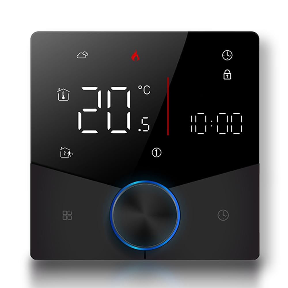 Wi-Fi Termostato - Serie 009 Termostato con Pantalla Táctil Programable para calefacción por Caldera - Compatible con Alexa,Google Home,IFTTT