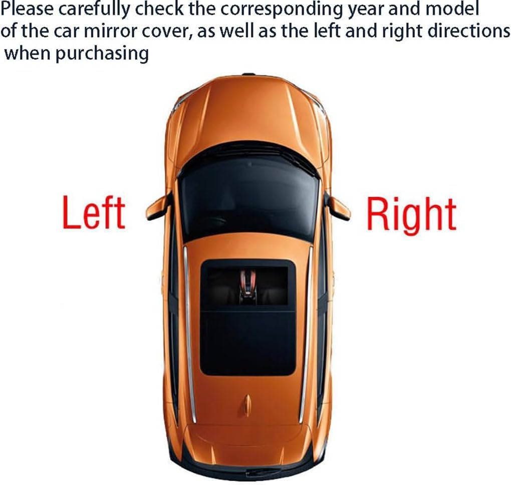 Left Driver Side Mirror Cover Replacement Compatible With Volkswagen Jetta 2019 2020 2021 2022 2023 2024 Rearview Mirror Cover Without Turn Signal (grey left)