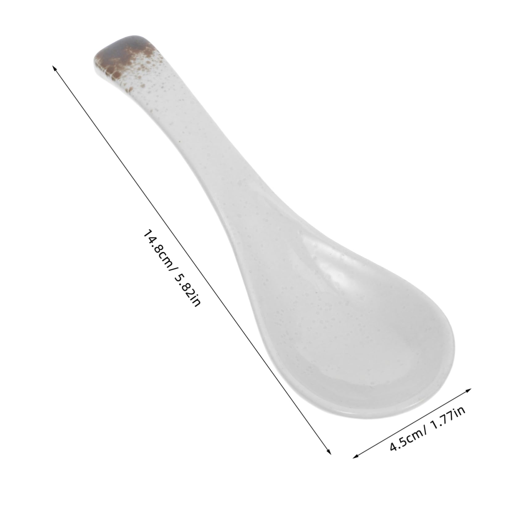 Cabilock 4Pcs Vintage Ceramic Spoons Set Retro Chinese Style Tableware for Soups Desserts and Meals Easy to Clean Ceramic Material for Home Gatherings