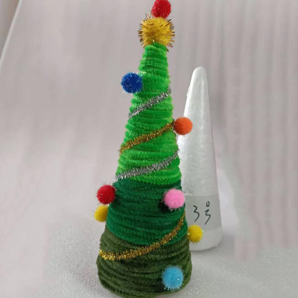 3 conos de espuma de 30 cm para manualidades, conos de espuma de poliestireno, conos de espuma de poliestireno para bricolaje, árbol de Navidad, decoración de proyectos de