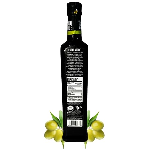 Miniatura 2 de CRETA VERDE - Aceite de oliva orgánico 100% griego extra virgen  prensado en frío y alto polifenol  Variedad Koroneiki  Primer AOVE extraído en frío