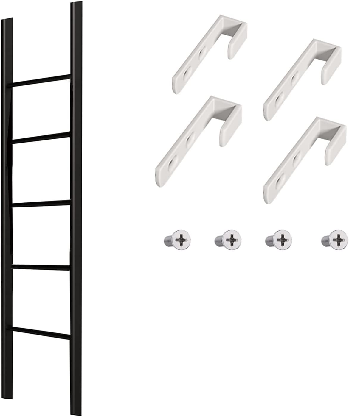 Adjustable Bunk Bed Ladder with Replaceable Hooks Perfect for Loft Dorm Rooms and RVsSturdy SpaceSaving Design for Easy Access and Safety in Bedrooms