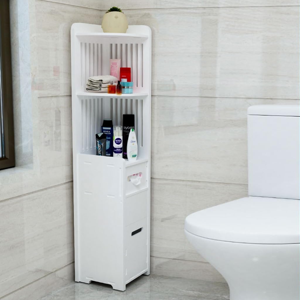 Amazon.com: REHOOF Bathroom Corner Shelf Unit, Narrow Floor Medicine ...