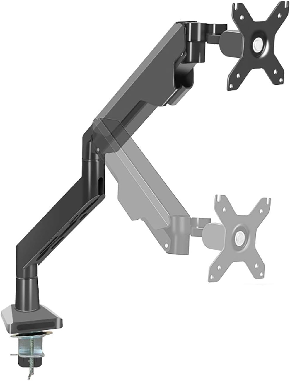 TV Wall Mounted Adjustable Throttle Spring Single Arm Bracket Single Monitor Desktop Bracket, Suitable for 17-49 Inch LCD LED Flat Screen,(A)