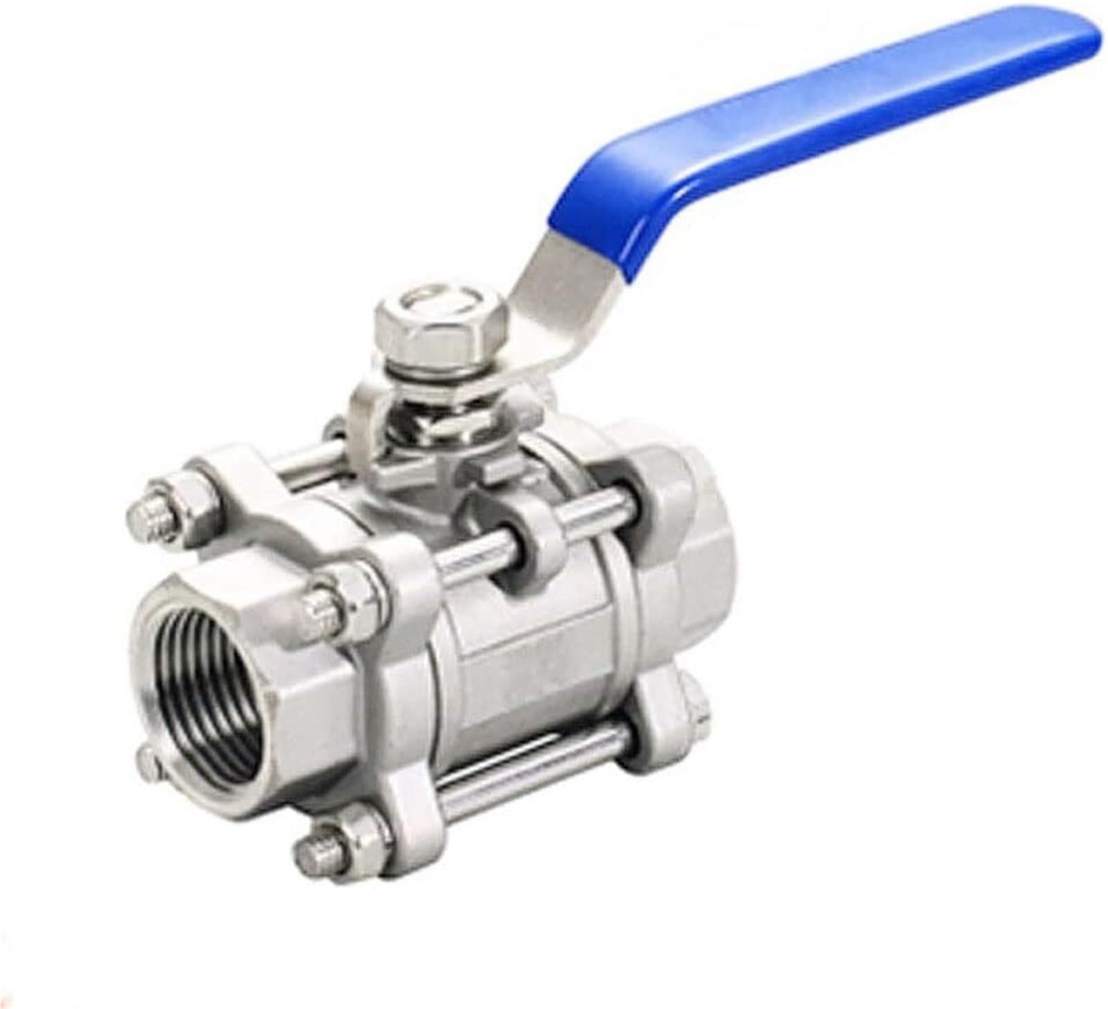 Leva interruttore valvola a sfera, valvole for tubi gas aria/acqua, filettatura BSP in acciaio inox, tre pezzi for piscina, isolamento in vinile blu, 1 pz.(DN65)