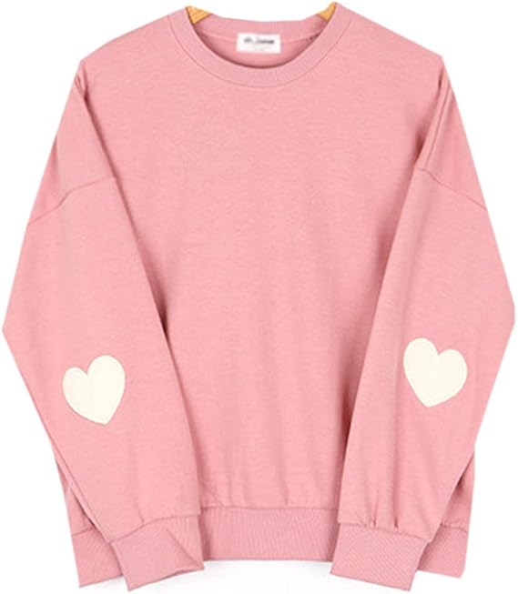 heart elbow patch sweatshirt