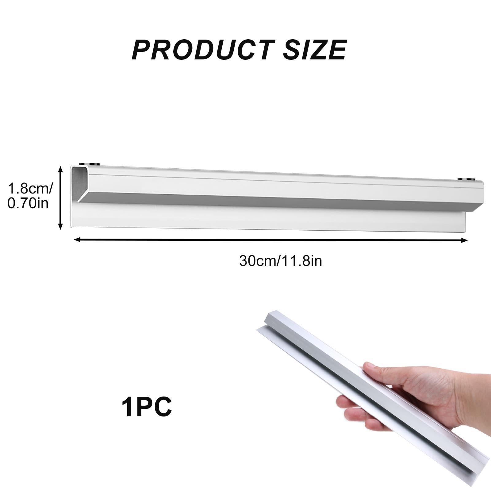 Lot De 2 Porte Bons De Commande 30CM - Rail Billetterie Mural Aluminium Antirouille Avec Perles Verre