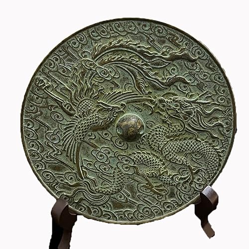 八卦羅盤凸面鏡 開運 風水 グッズ 八邪気を跳ね返し拡散! グッズ 壁掛け 開運、幸運、仕事運、事業運、財運、金運 邪気を跳ね 風水グッズ 玄関置物 割れない鏡 鏡 八角形 八角鏡 大風水レトロな純銅の龍と鳳凰の大型青銅鏡龍と鳳凰の縁起の良い風水鏡
