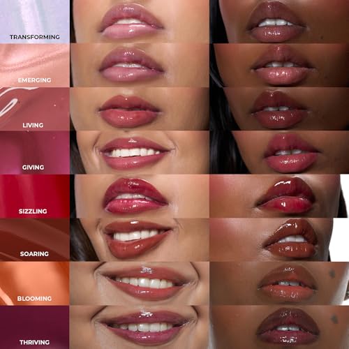 Image of FAE Beauty Peptide Lip Gloss | With Passionfruit Oil & Argireline to Smoothen, Even, and Soften Lips | Non Sticky | Hydrating | Vegan | Shade Thriving | Warm Plum Jam