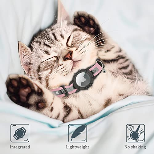 Reflective Airtag Cat Collar, JIARUI Integrated Apple Airtag Cat Collar, GPS Cat Tracker Collar with Airtag Holder and Bell - Image 4