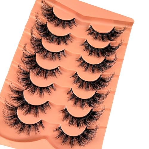 Yasnai Cat Eye Lashes False Eyelashes Volume Lashes Wispy Fake Lashes Natural Eyelashes 7 Pairs Pack 9D thumb #2