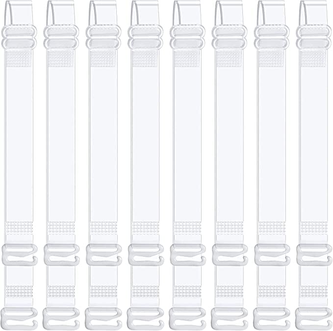 Clear Bra Strap Non-Slip Adjustable Bra Strap Soft Transparent Shoulder Strap for women.