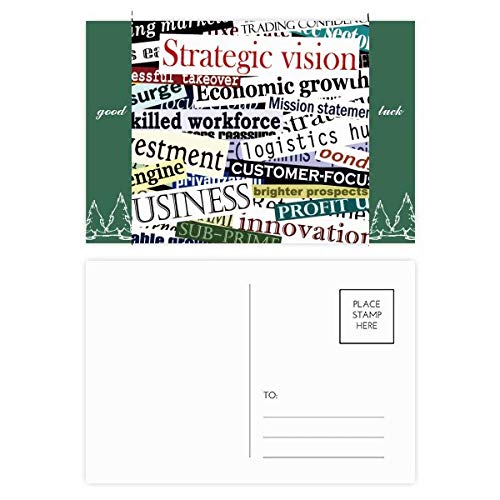 Cartes postales Bonne chance avec motif de veines - Lot de 20 pièces DIYthinker