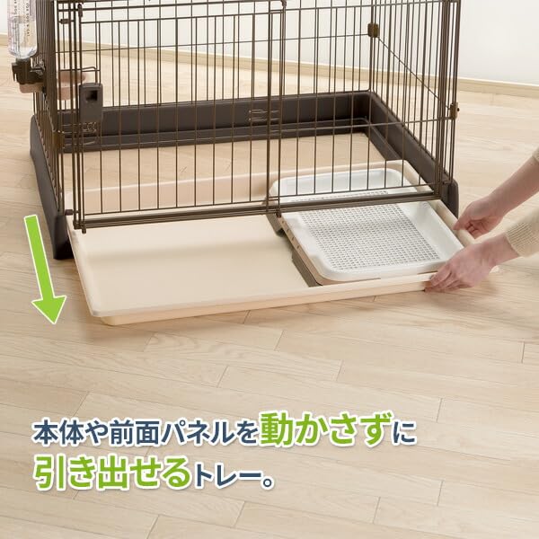 mk_さん用]Richell 犬用ケージ 90-60 前面パネル開放 屋根付き