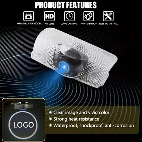 4 luces LED de puerta para auto con proyector de logo miniatura 3