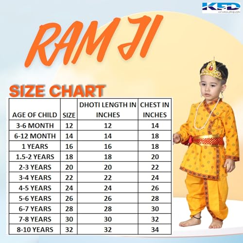 Image of Kaku Fancy Dresses Ram Costume for Kids Infant Baby Ram Dress for Boys with Accessories