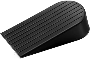 Heavy Duty Crosize Black Door Stopper - 1.9 Inches