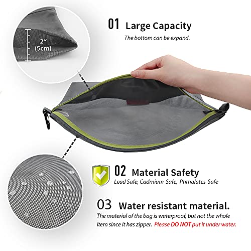 Pack All PA-12131-3 Water-Resistant Material Zipper Pouch, Mesh Zipper Bags thumb #2