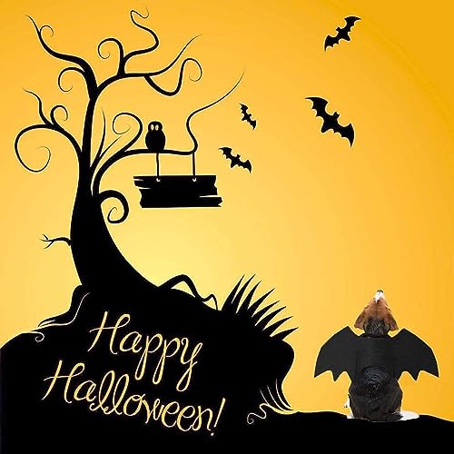 Disfraz Halloween para perro grande, 2 piezas alas y capa vampiro miniatura 3