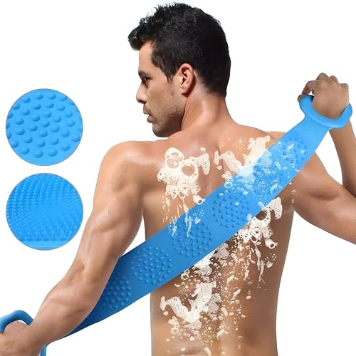 Image of Body Scrubber For Men And Women Back Body Double Side Bathing Brush For All Skin Dead Skin Removel And Massager Multicolor