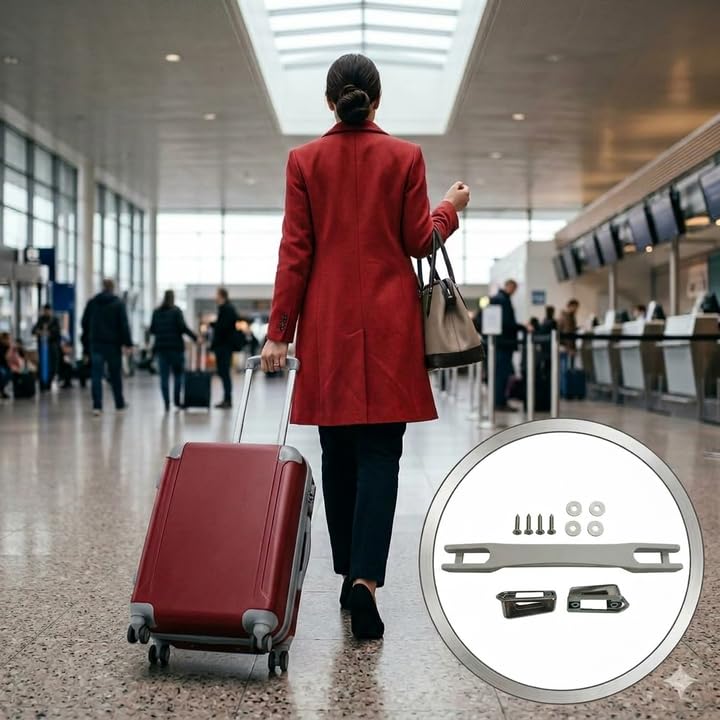 Image of Repair Replacement Luggage Wheel Part Accessories for VIP, Safari, American turistr, Skybag Suitcase Trolley Bag for Luggage Parts (1 PCS Grey Handle (NEW))