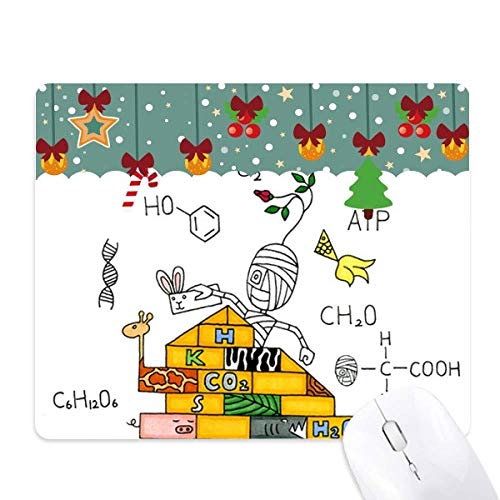 Tapis de souris de Noël en caoutchouc naturel pour maman et horus