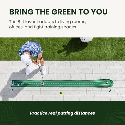 Image of Perfect Practice Putting Mat & Chipping Net, Indoor & Outdoor Putting Green, Chipping Mat for Home & Office, Premium Golf Training Aids for Putting Practice with Realistic Turf, Golf Gifts for Men