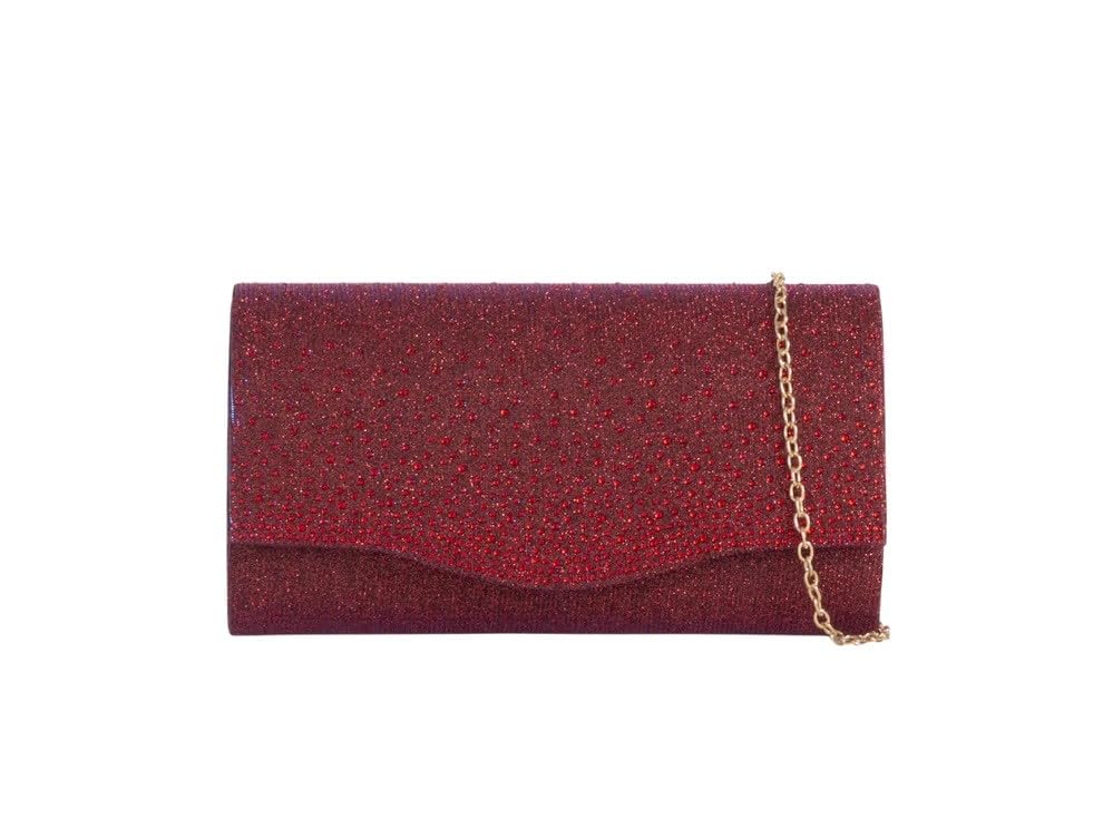 Pochette à rabat ondulé pailleté, l'accessoire idéal de vos nuits de fête