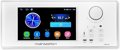OEM Systems MS-21 Mainstation - Sistema de entretenimiento en pared, color blanco (MS-21-W-AC)