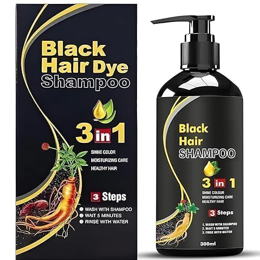 Vylit Herbal 3 in 1 Dye Instant Black Hair Shampoo for Women & Men Organic Shampoo Herbal 3 in 1 Dye Instant Black 100% Coverage (300Ml)-image-33