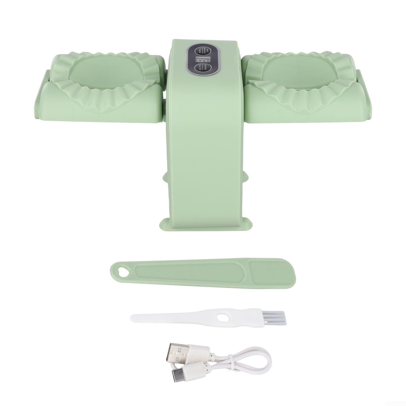 Máquina eléctrica para hacer albóndigas con 2 modos, recargable para rollos Wonton Potsticker y cocina casera (verde)