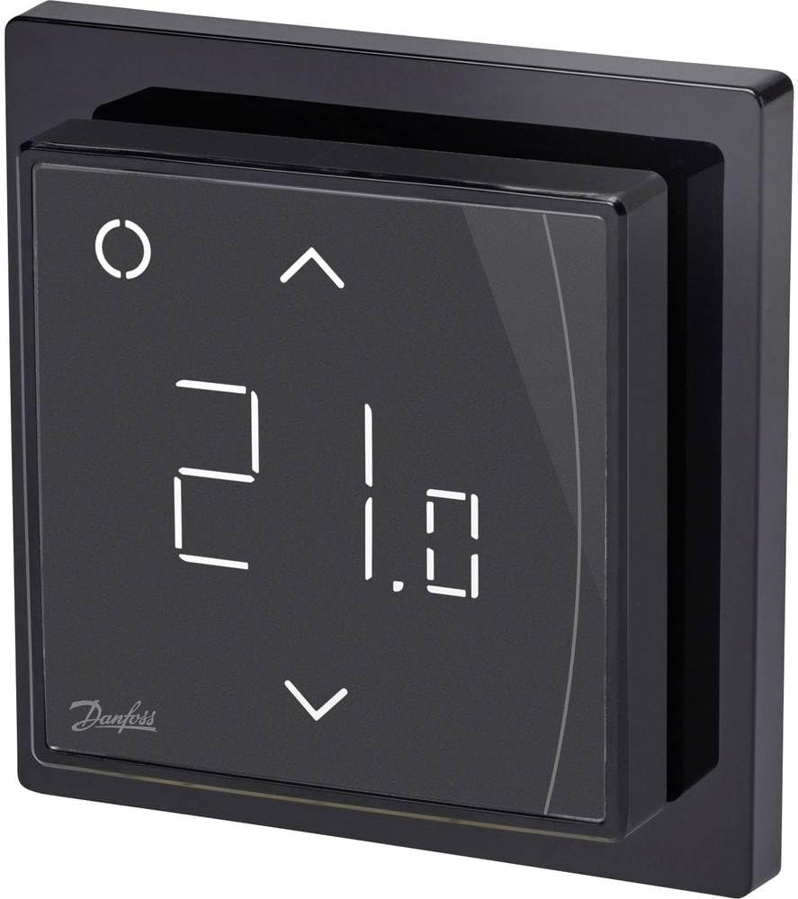 Danfoss 088L1143 ECTemp Smart Programmable Timer Thermostat - Control Electrical Heating, Intelligent Electronic Timer Thermostat (Black)