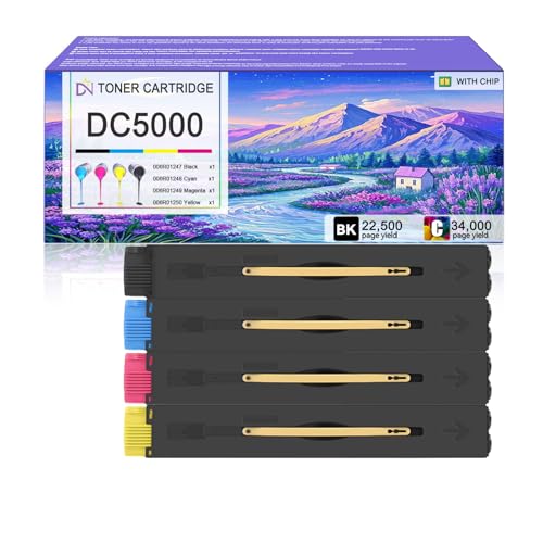 Image of DC5000 Toner Cartridge Compatible for Xerox 006R01247 006R01248 006R01250 006R01249 Toner Cartridges Work for Xerox DocuColor 5000 5000AP Printers