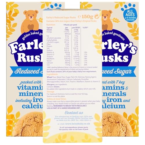 Biscuit Bundle With Farleys Rusks Reduced Sugar Snack 150g (3 Pack)