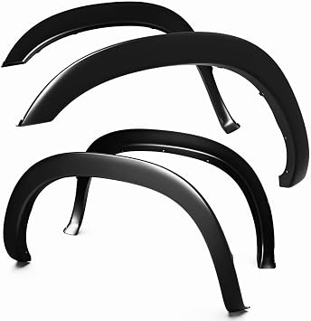 Tyger Auto Fender Flare Compatible with 2002-2008 Dodge Ram 1500; 2003-2009 2500 3500 6.5 Bed, Fine-Textured Black Paintable Factory Style 4pc | TG-FF6D4198