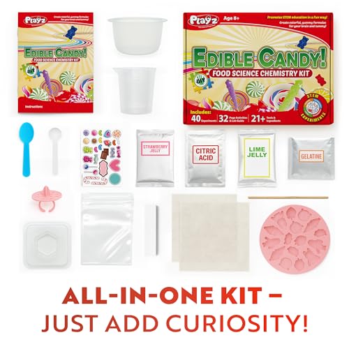 Image of Playz Edible Candy Making Kit for Kids Age 8-12 Years Old with 40+ Fun