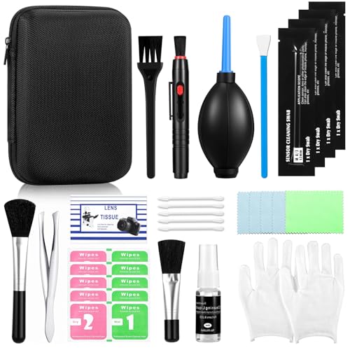 Camera Cleaning Kit for DSLR & Mirrorless Cameras - Camera Accessories Lens Sensor & Camera Lens Cleaning Kit Perfect Photographer Gifts Accessories Sensor Cleaning kit