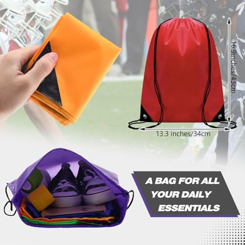 Image of Shappy Drawstring Backpack Bulk Sports Gym Cinch Bag Polyester String Bag for Men Women(10 Colors,50 Pcs)