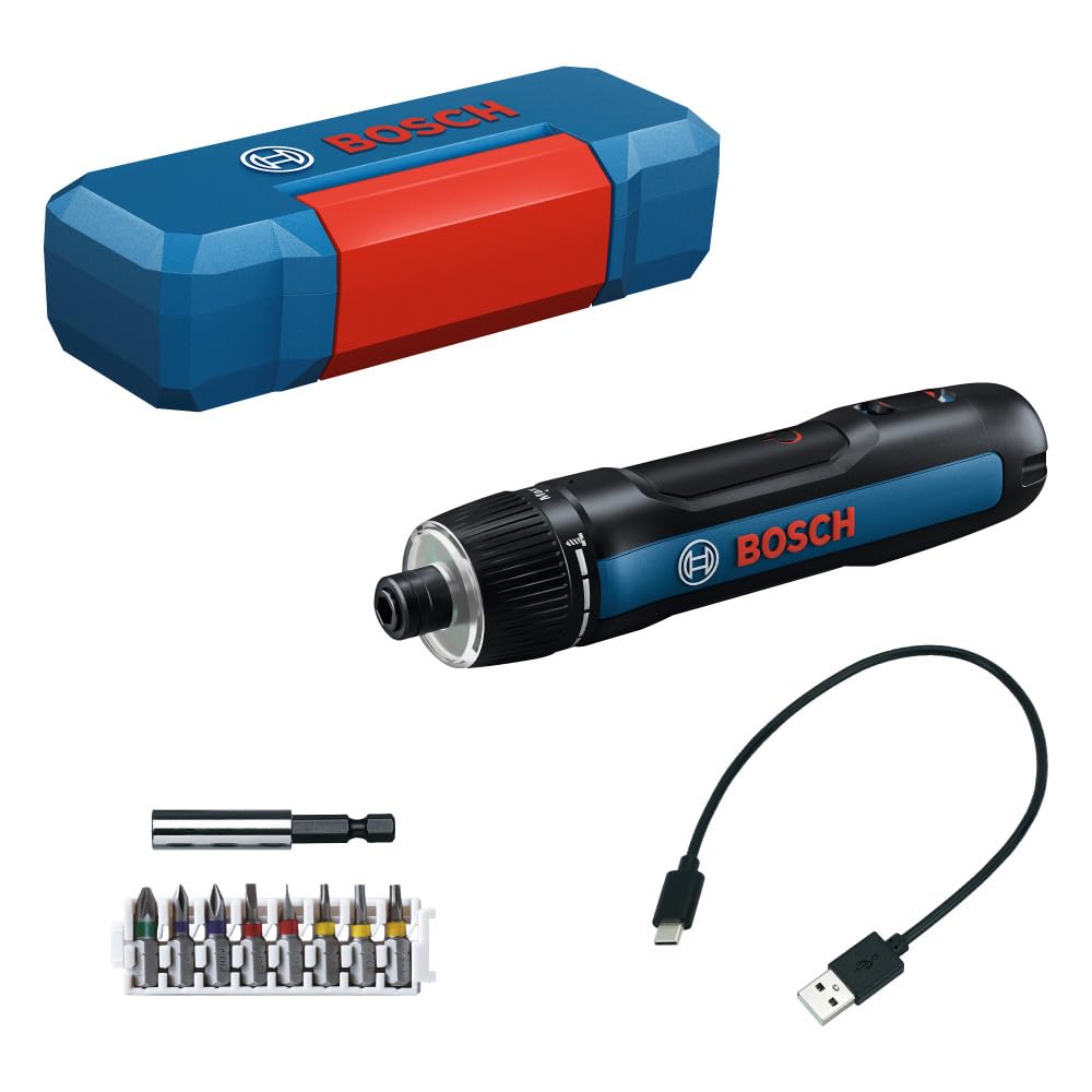 BOSCH GSD4V-35 4V Max USB-C Rechargeable Screwdriver - Compact Design Dual Activation Universal Bit Locker 8 Torque Settings