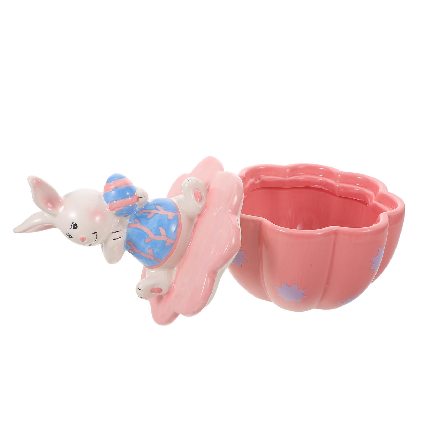 Barattolo in Ceramica a Forma di Coniglio per Pasqua con Chiusura Ermetica, Contenitore per Alimenti e Zucchero, Design Festivo e Protezione Dall'umidità per Snack e Dolci