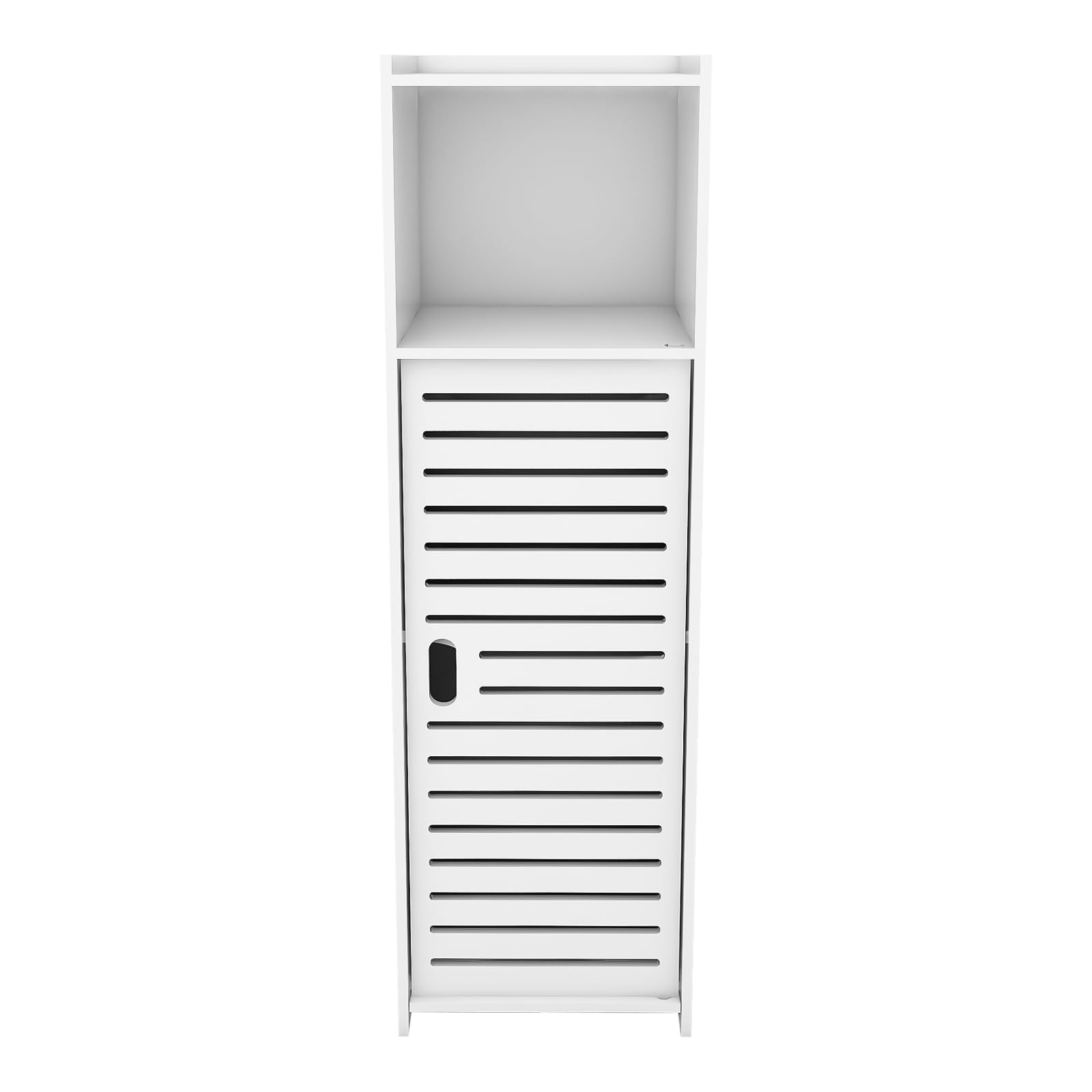 Wysoka szafka łazienkowa zajmująca mało miejsca szafka do przechowywania WC nizer na niezbędne przybory toaletowe uchwyt na papier toaletowy 23 x 22 x 78 cm – stylowe futro łazienkowe.