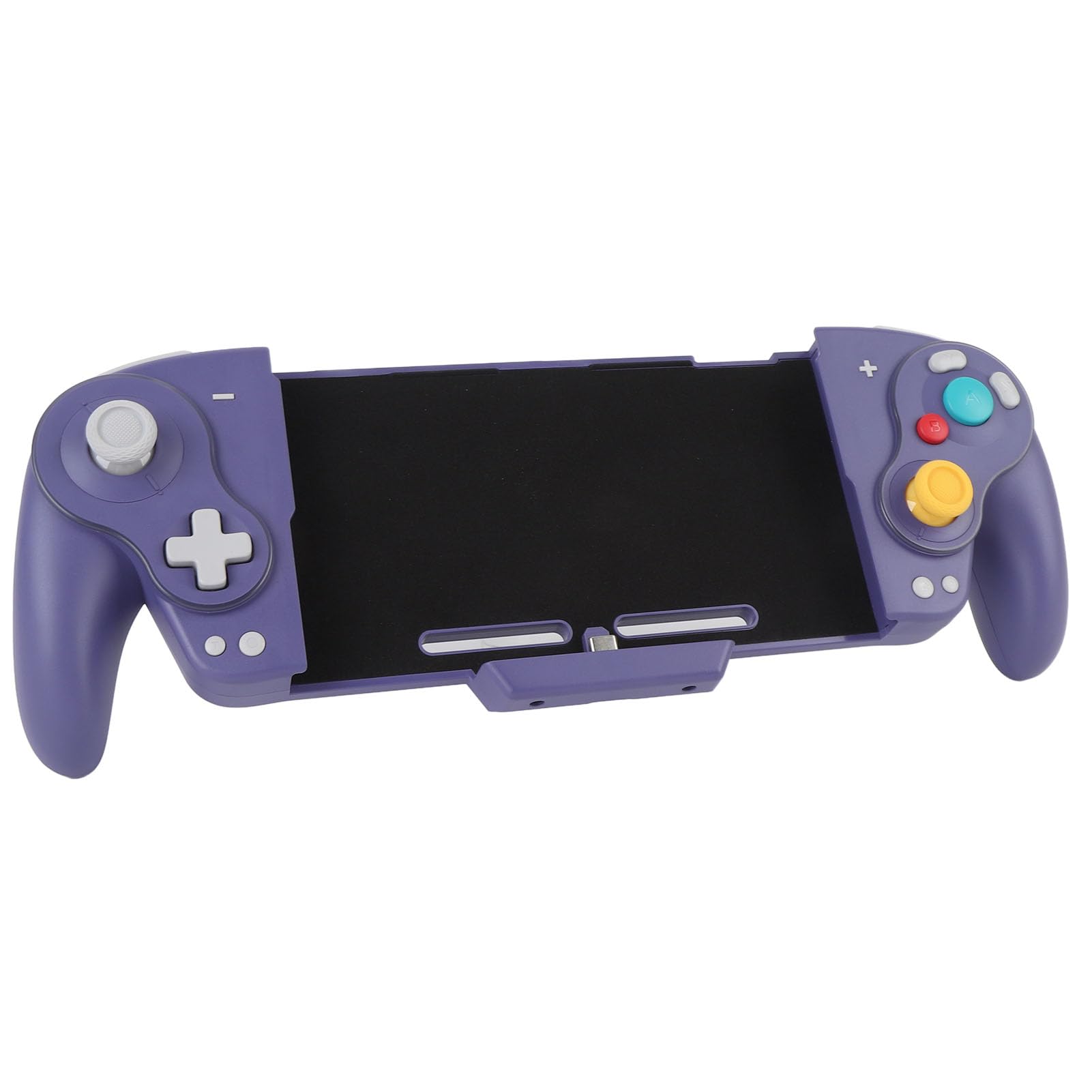 Controller Joypad a Vibrazione Regolabile con Luci RGB per Giochi a Sei Assi, Joystick Compatibile Console e PC, Design Ergonomico per Giocatori Casual e Professionali, Viola