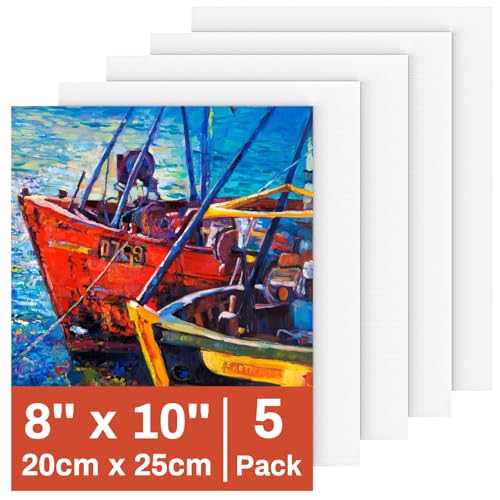 Koncci Leinwand zum Bemalen Set Baumwolle (5 Stück) Vorgespannte Weiße Künstler Leinwände zum Malen Strukturpaste Leinwand Malkarton- Geeignet für Acryl ölfarben Anfänger Studentin Künstlerin Koncci Leinwand zum Bemalen Set Baumwolle (5 Stück) Vorgespannte Weiße Künstler Leinwände zum Malen Strukturpaste Leinwand Malkarton- Geeignet für Acryl ölfarben Anfänger Studentin Künstlerin