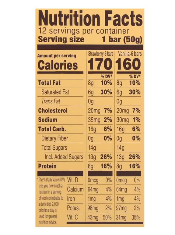 Greek Strawberry and Vanilla Yogurt Bars, 12 pk./1.76 oz