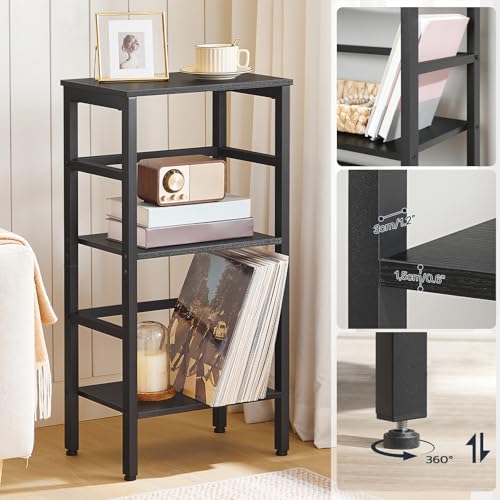 HOOBRO Leiterregal, Standregal, 3 Ebenen Bücherregal, Querstangen-Design, Multifunktionales Ablageregal, Stabiler Metallrahmen… – Ansicht 6