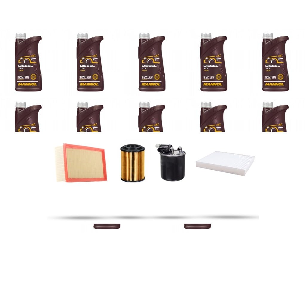 Kit tagliando 4 FILTRI e 12L OLIO M compatibile con Mercedes Sprinter III (907,910) 316 CDI 120kw dal 2018