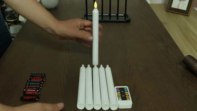 Image of 5pack H9 Flameless LED Taper Candles Flickering with Remote Control, max2500 Hours by 2AA Battery(not indlide),for Hallway, Room...