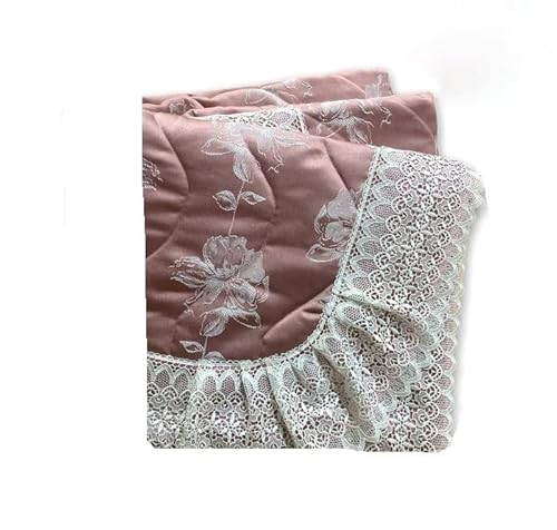 Malika home Trapuntino classico art Giulia Matrimoniale con macramè OFFERTA EGIDIO SRL (cipria)