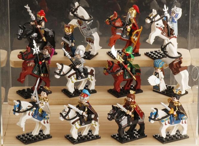 Amazon.co.jp: 三国志 ブロックおもちゃ 武将 12キャラ&12戦馬セット 